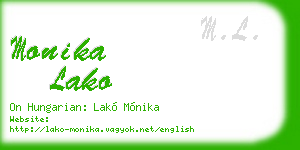 monika lako business card